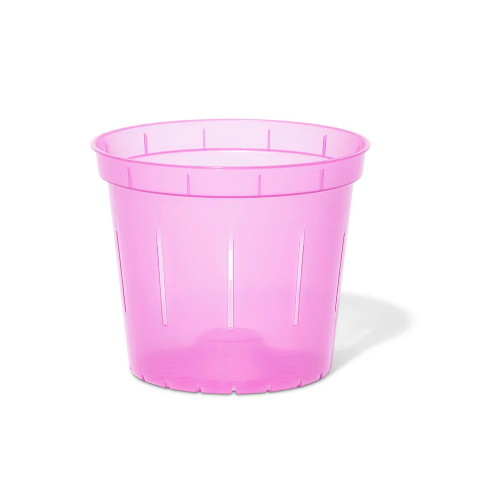 4″ Rose Quartz Slotted Orchid Pot