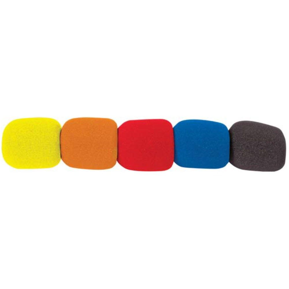 Australasian Foam Wind Shield for 58 style Mic 5-Pack (Red, Yellow, Orange, Blue, Black) - Image 1