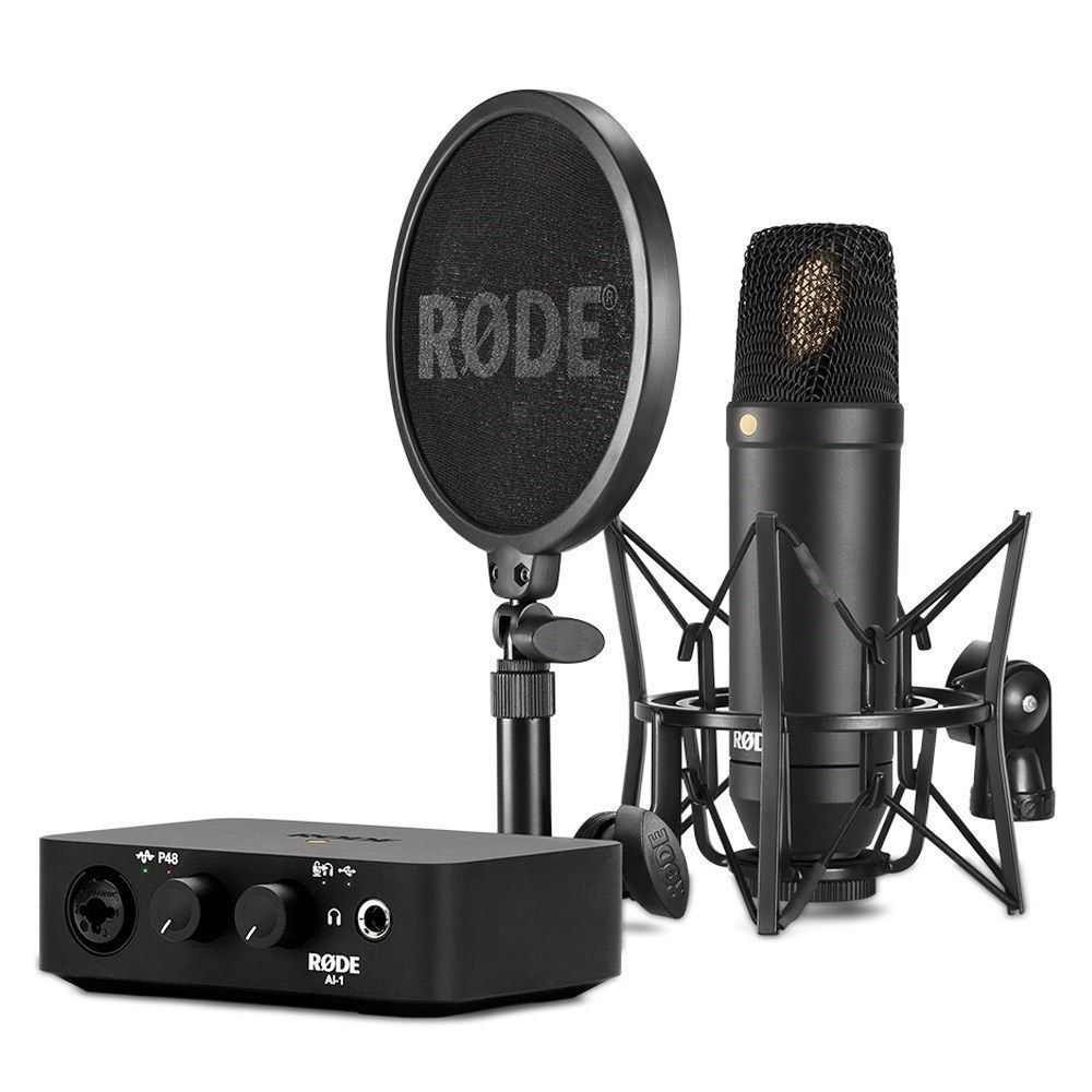 Rode NT1 1" Cardioid Condenser Microphone w/ AI1 Audio Interface & SM6 Shock Mount - Image 1