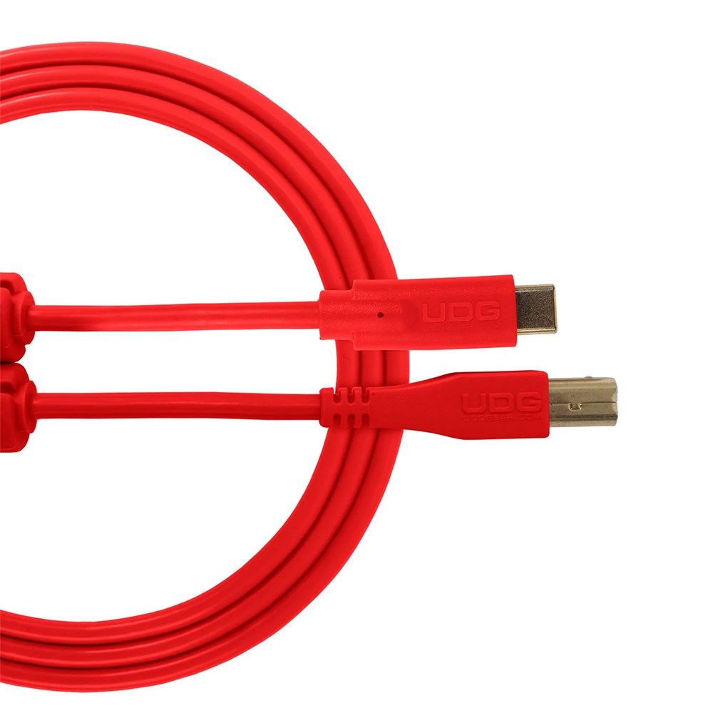 UDG Ultimate Audio Cable USB 2.0 C-B Straight (Red) Straight 1.5m - Image 1