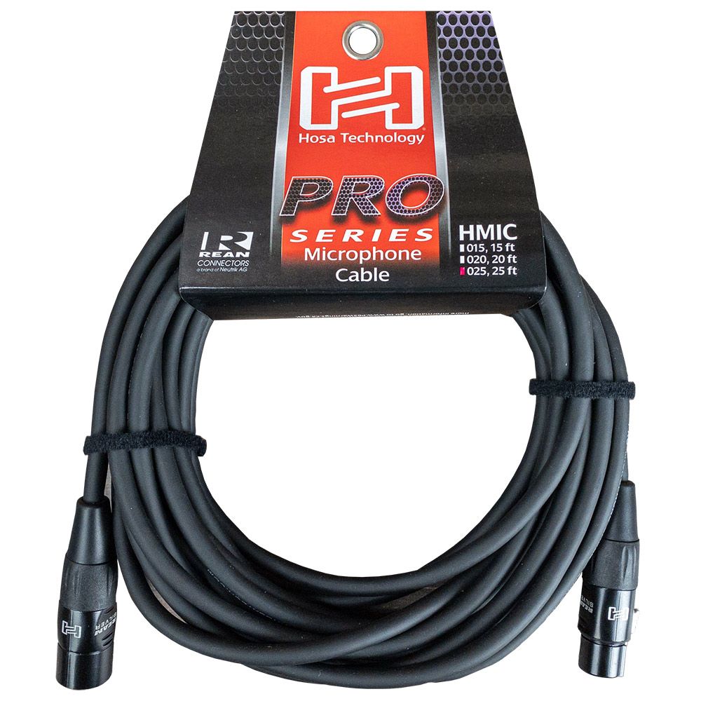 Hosa HMIC025 Hosa Pro Microphone Cable REAN XLR3F to XLR3M (25 ft) - Image 1