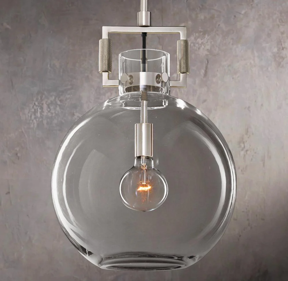Industrial Rustic Glass Globe Hanging Pendant Lamp - Image 2