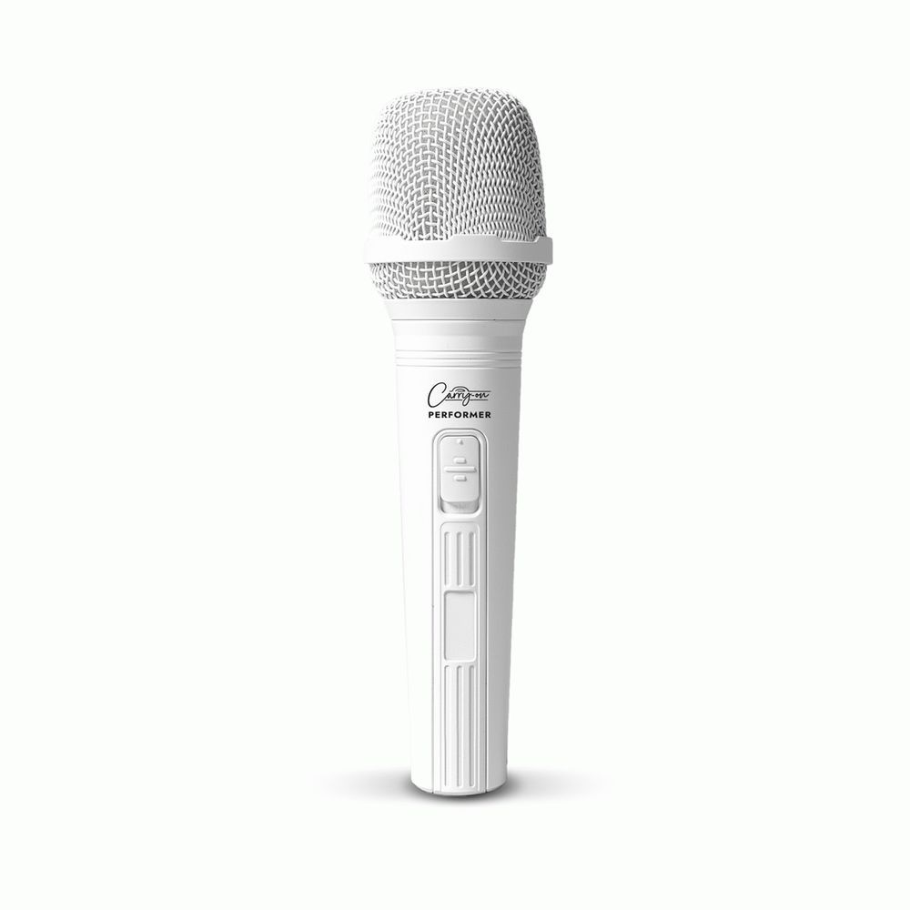 Carry-on Dynamic microphone with XRL-Jack cable used for live performance (White) - Image 1