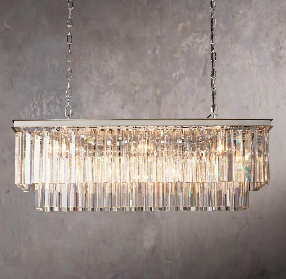 1920s Odeon Square Pendant Light 40" - Image 2
