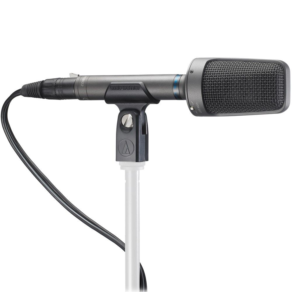Audio Technica AT8022 Balanced X/Y Stereo Broadcast Condenser w/ Clamp, Windscreen & Pouch - Image 1