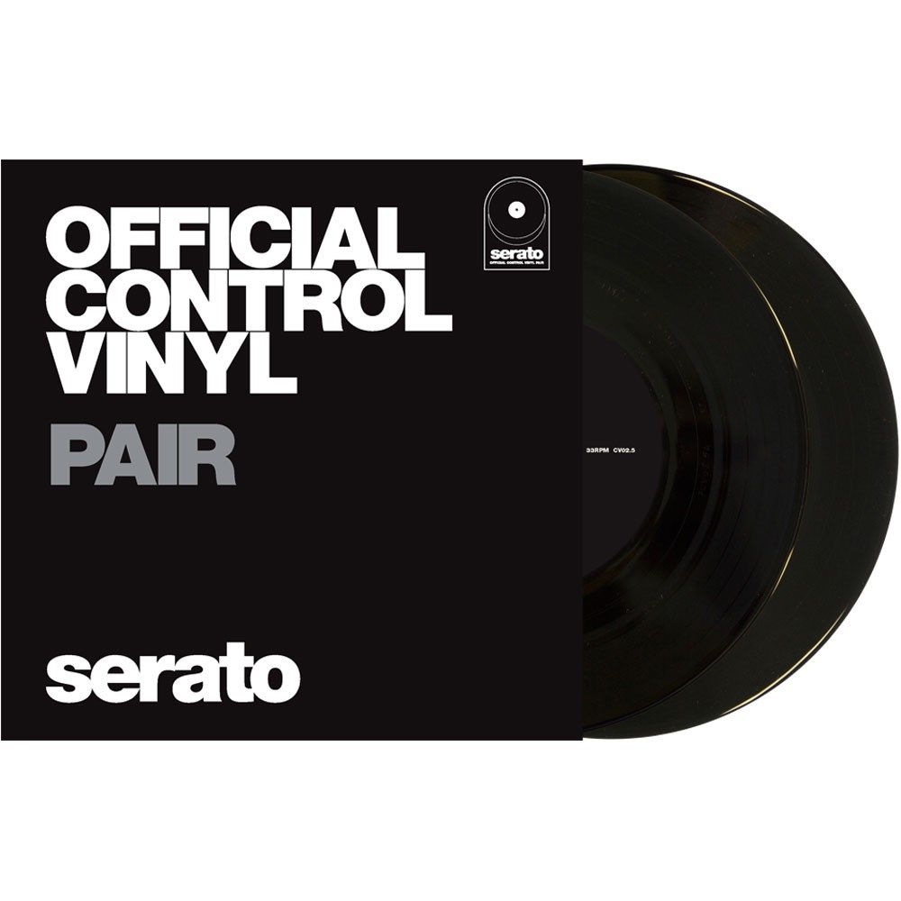 Serato 7" Performance Vinyl: PAIR Plain Black - Image 1