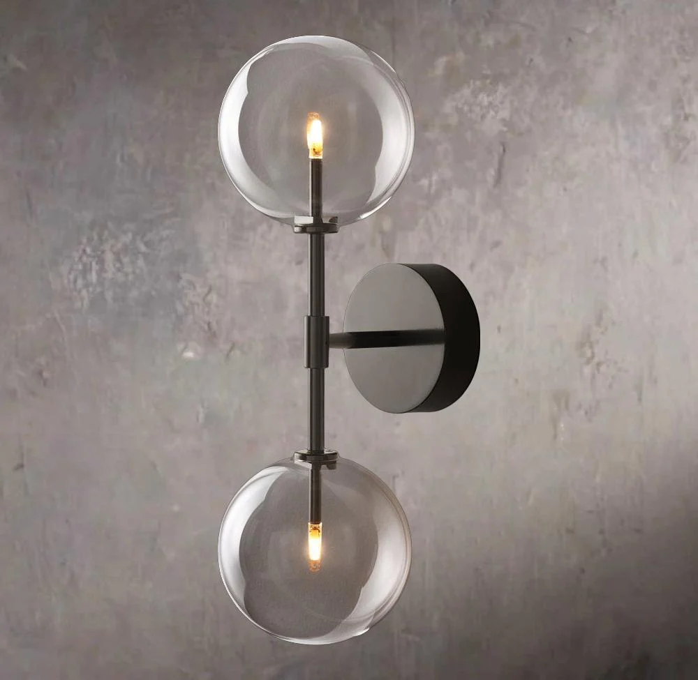 Glassy Orb Linear Wall Sconce - Image 3