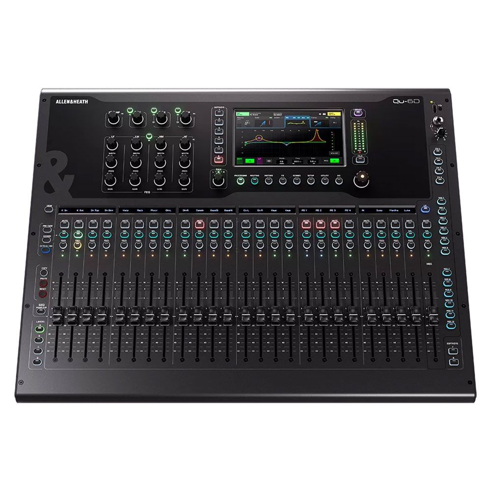 Allen & Heath Qu-6D 38-In/24- Out 96K Digital Mixer w/ 25 Faders & DANTE - Image 1