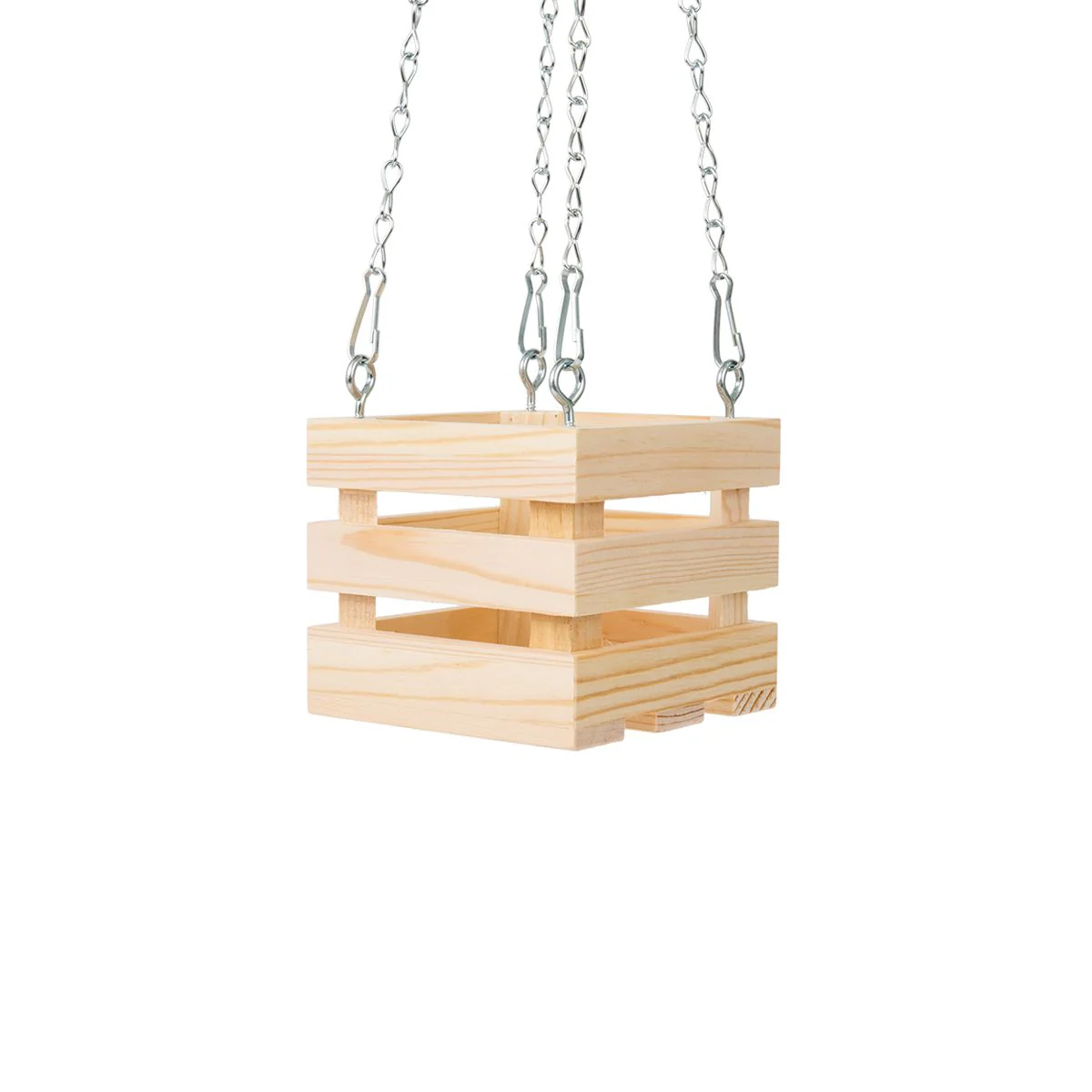 4 inch Wooden Vanda Basket with Hanger – Natural