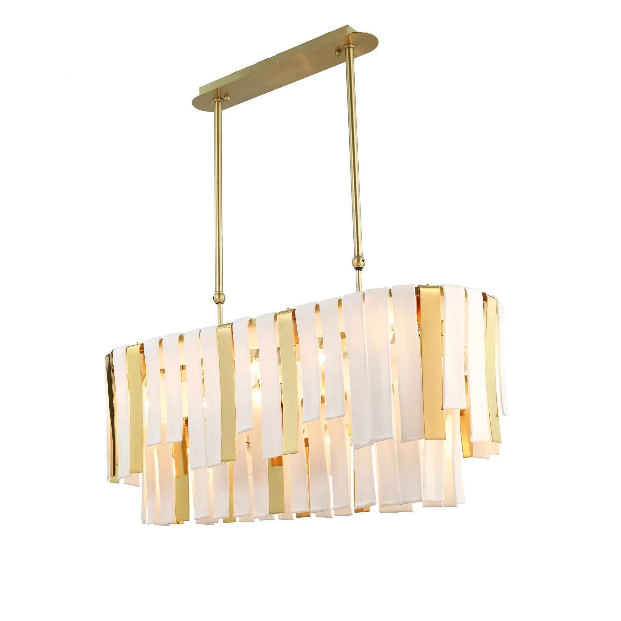 Leslie 3-Tier Rectangular Chandelier - Image 2