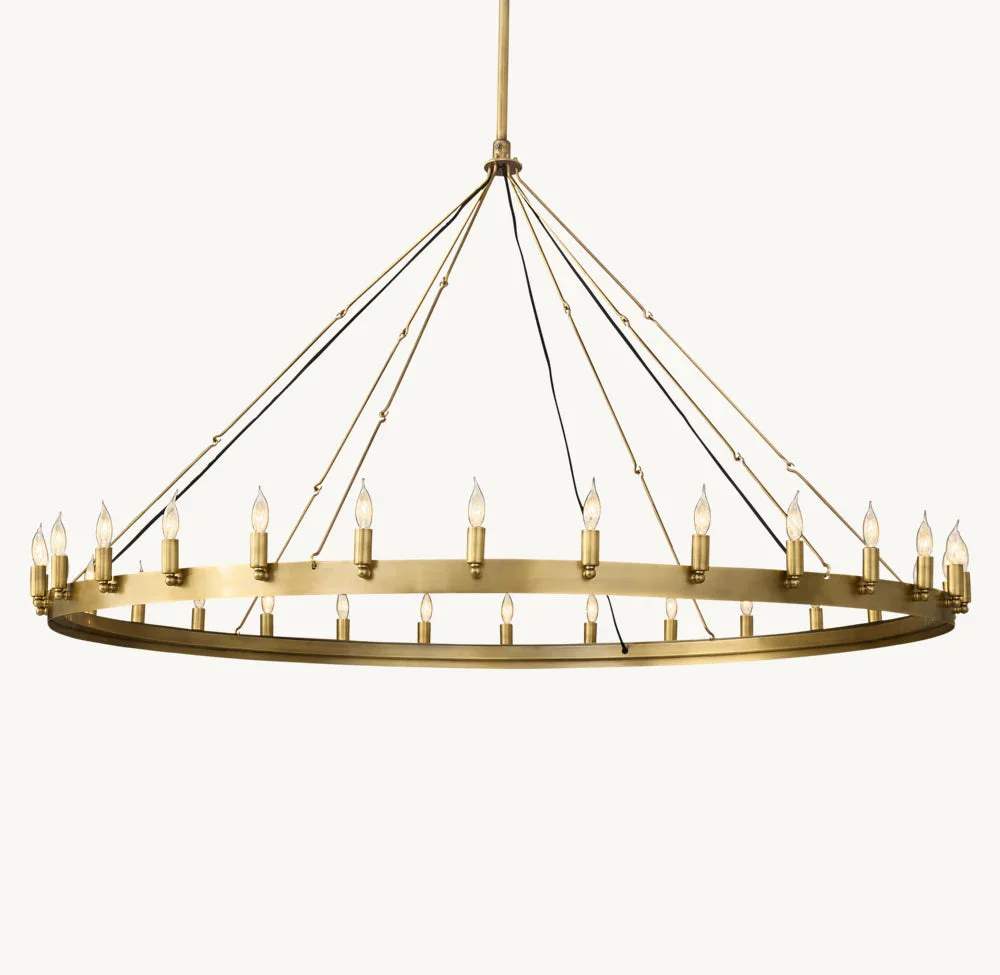 Camino Retro Candelabra Style Round Chandelier 63" - Image 3