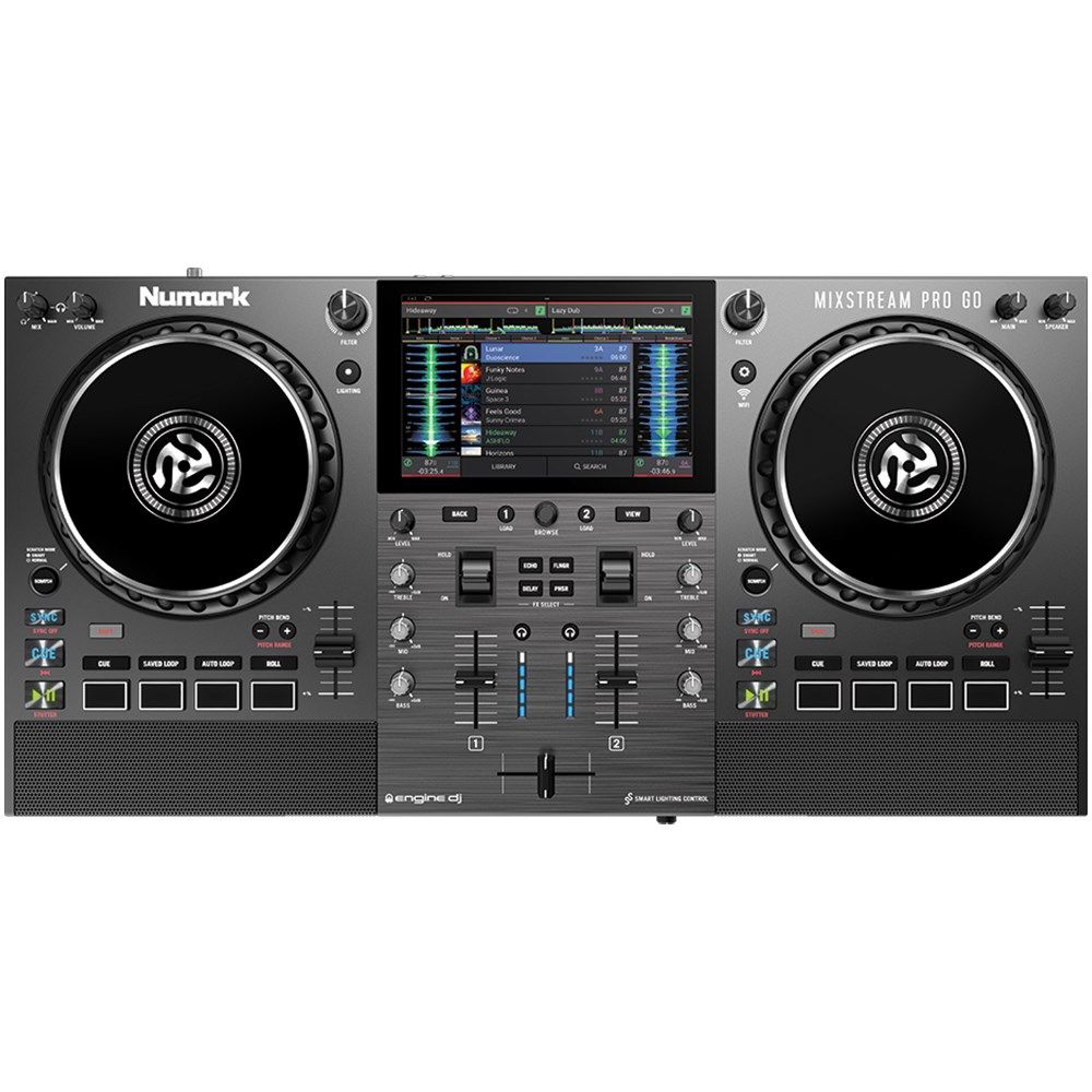 Numark Mixstream Pro Go Standalone DJ Controller w/ Rechargeable Battery & Wifi - Image 1