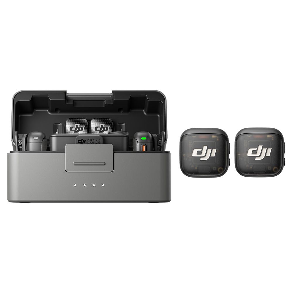 DJI MIC3 Wireless Microphone w/ 2x Transmitters 1x Receiver & Charging Case - Image 1