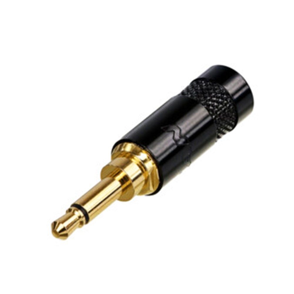 Neutrik NYS226BG 3.5mm Mini Jack Plug Mono Black Shell & Gold Contacts - Image 1