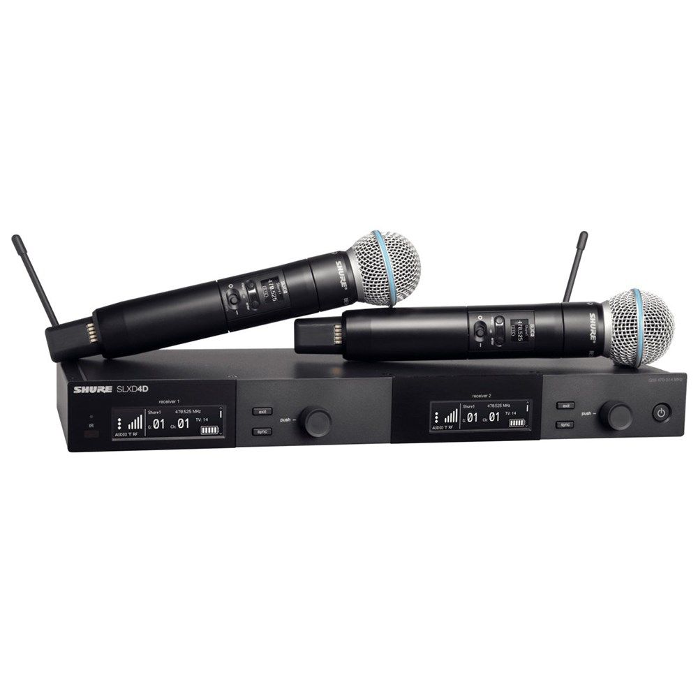 Shure SLXD24D/B58L57 Dual Digital Handheld Wireless System (L57 Band) - Image 1