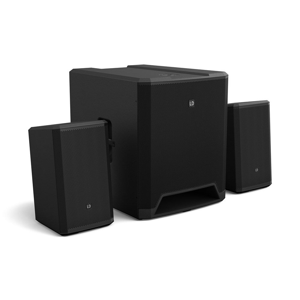 LD Systems DAVEG4X Compact Powered 18" Sub w/ 2 x 8" Satellites - Image 1