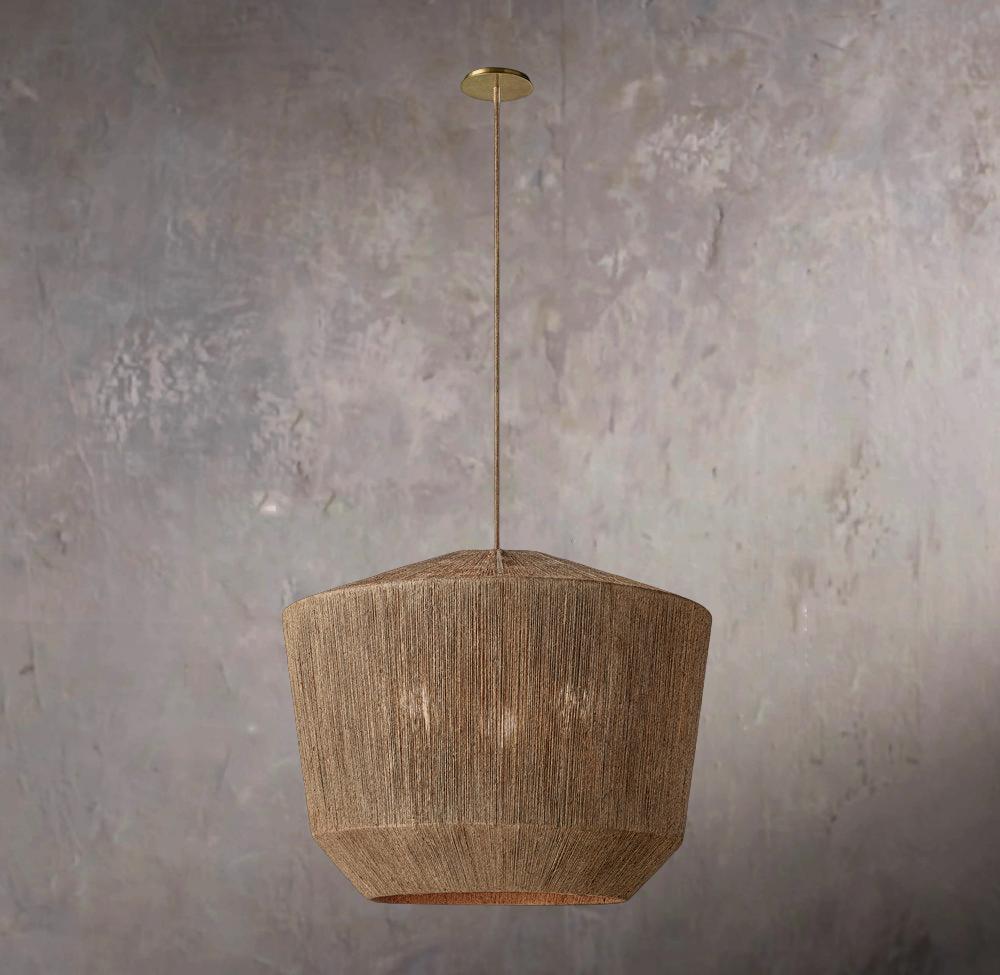 Ceva Woven Wicker Pendant Light Chandelier - Image 2