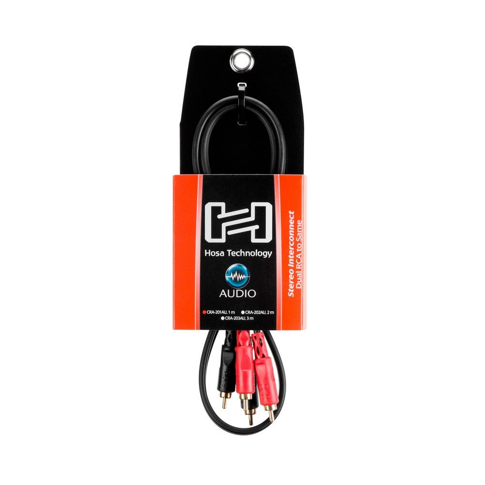 Hosa CRA201AU Stereo Interconnect Dual RCA to Same w/�Gold Plated Contacts�(1m) - Image 1