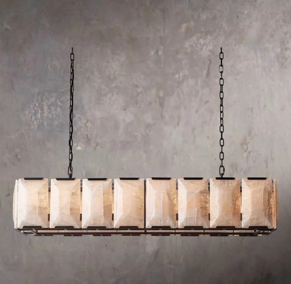 Harlowe Rectangular Calcite 54" Chandelier - Image 3