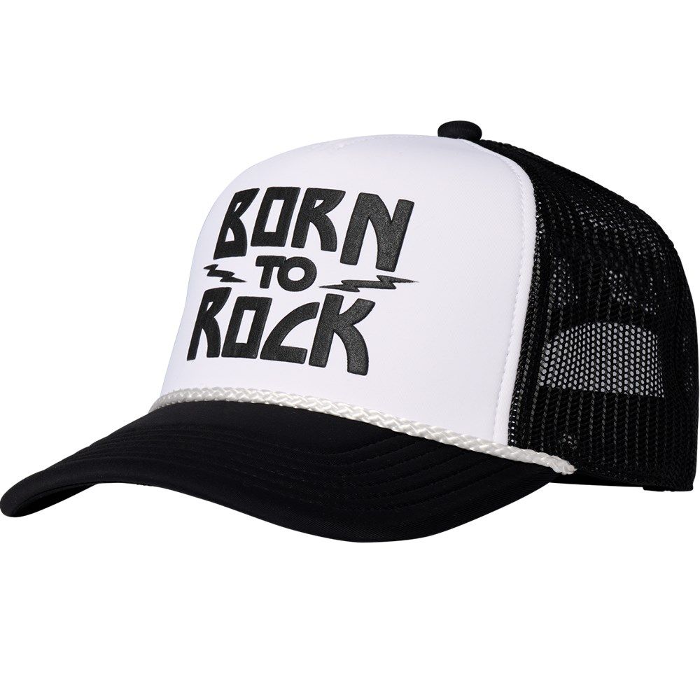 Gibson Kids Born 2 Rock Trucker Hat (Black / White) - Image 1