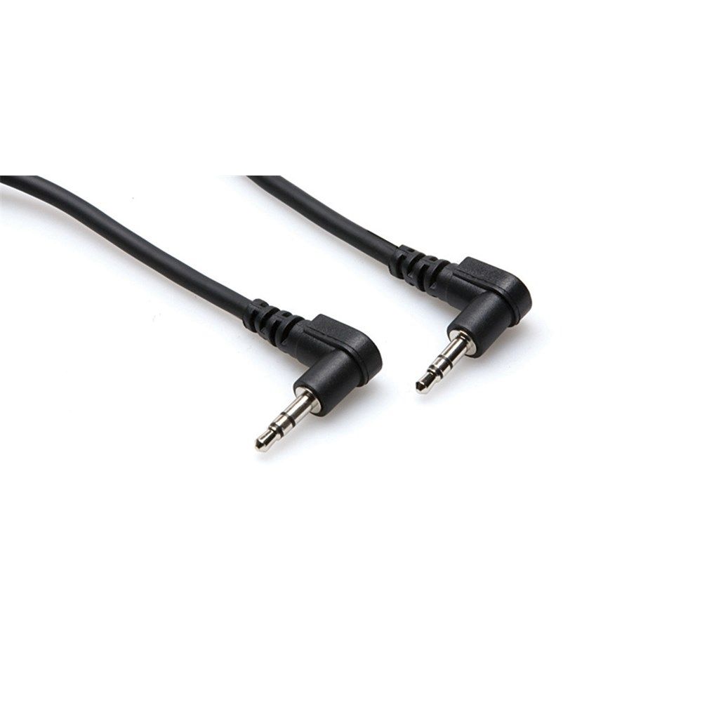 Hosa CMM-100.8RR Right-Angle 3.5mm TRS to Same Stereo Interconnect Cable (8")
