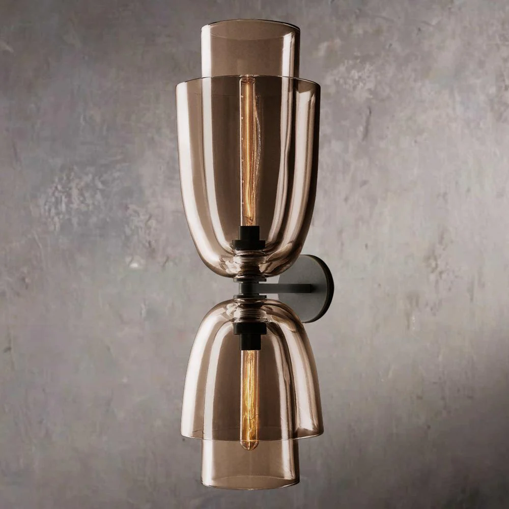 Bloms Amber Glass Cloche Grand Wall Sconce - Image 2