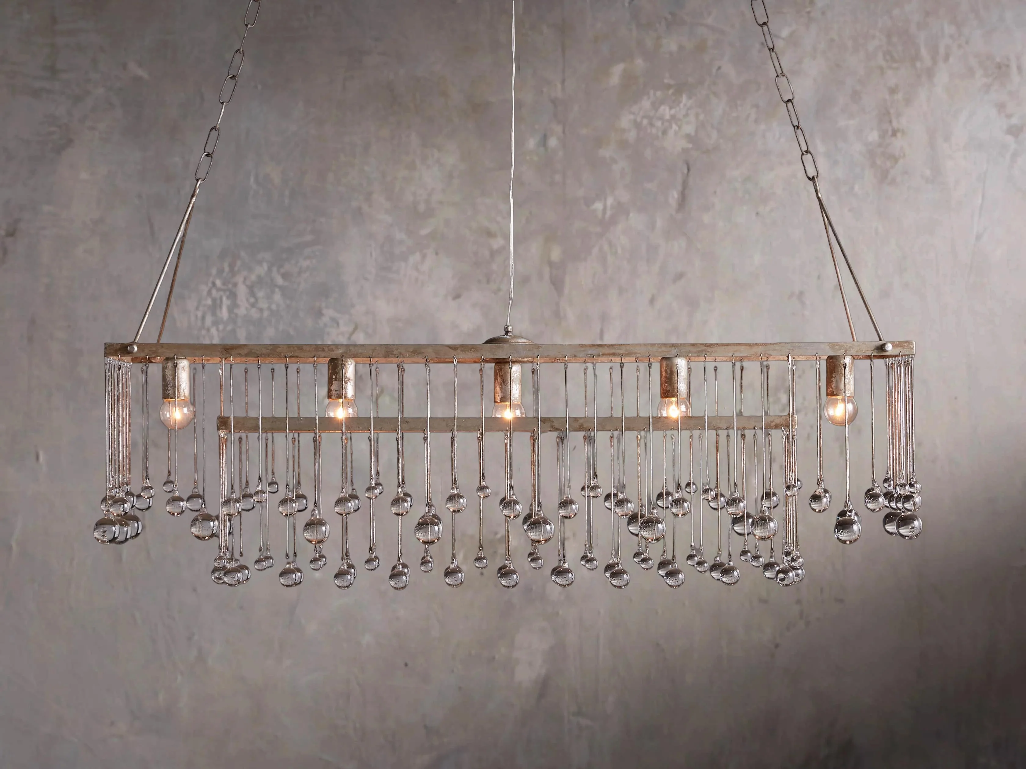 Aubrey Rectilinear Hanging Lamp in Chrome