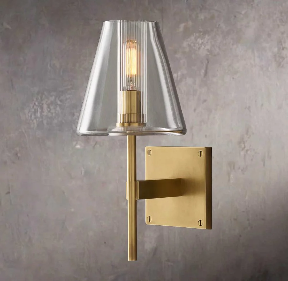 Fulhamy Clear Glass Wall Sconce - Image 1