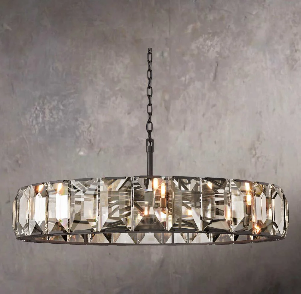 Harlowe Crystal Round Ceiling Chandelier 60" - Image 3