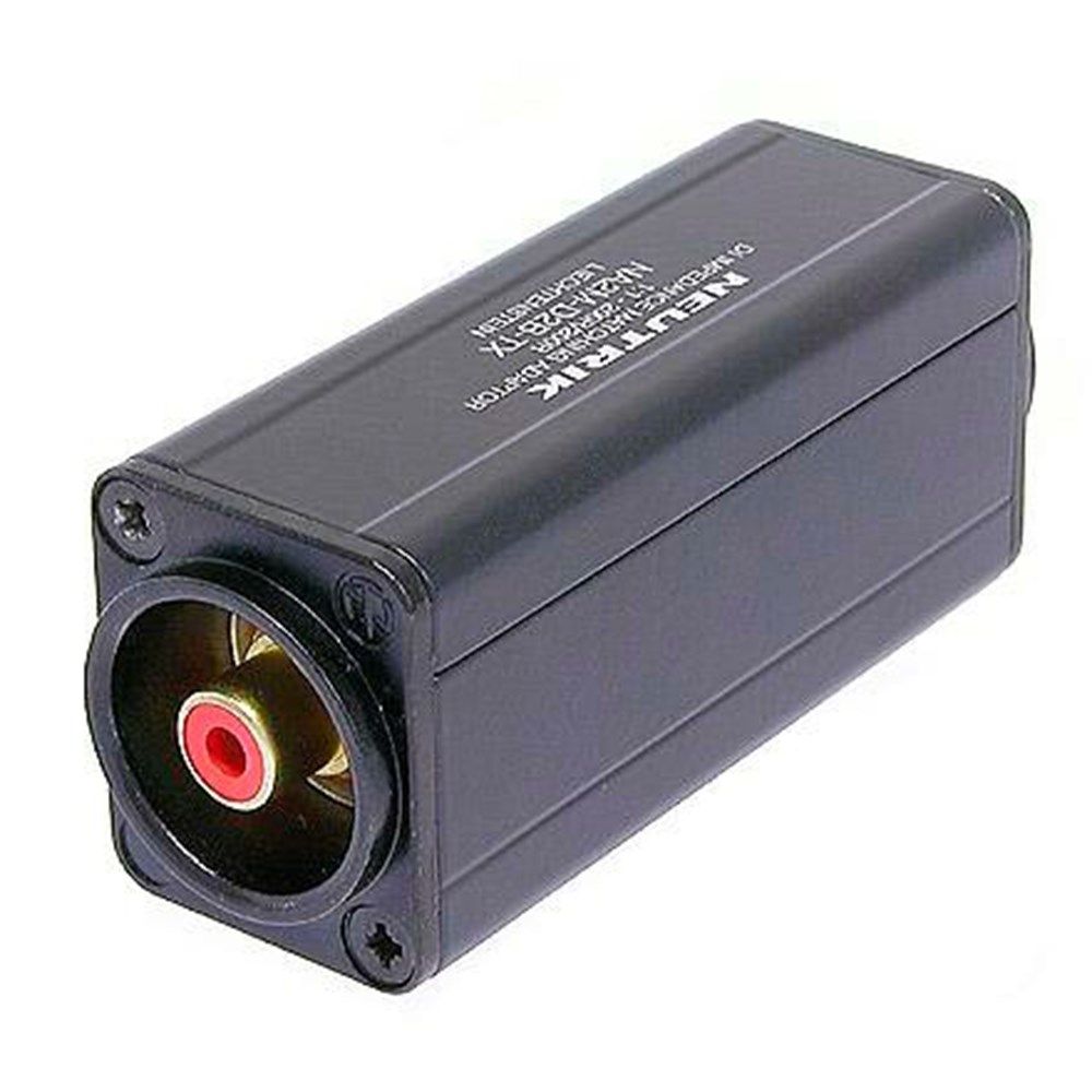 Neutrik NA2M-D2B-TX Male XLR/RCA IMP Matcher 1:1 200/200 (Red) - Image 1