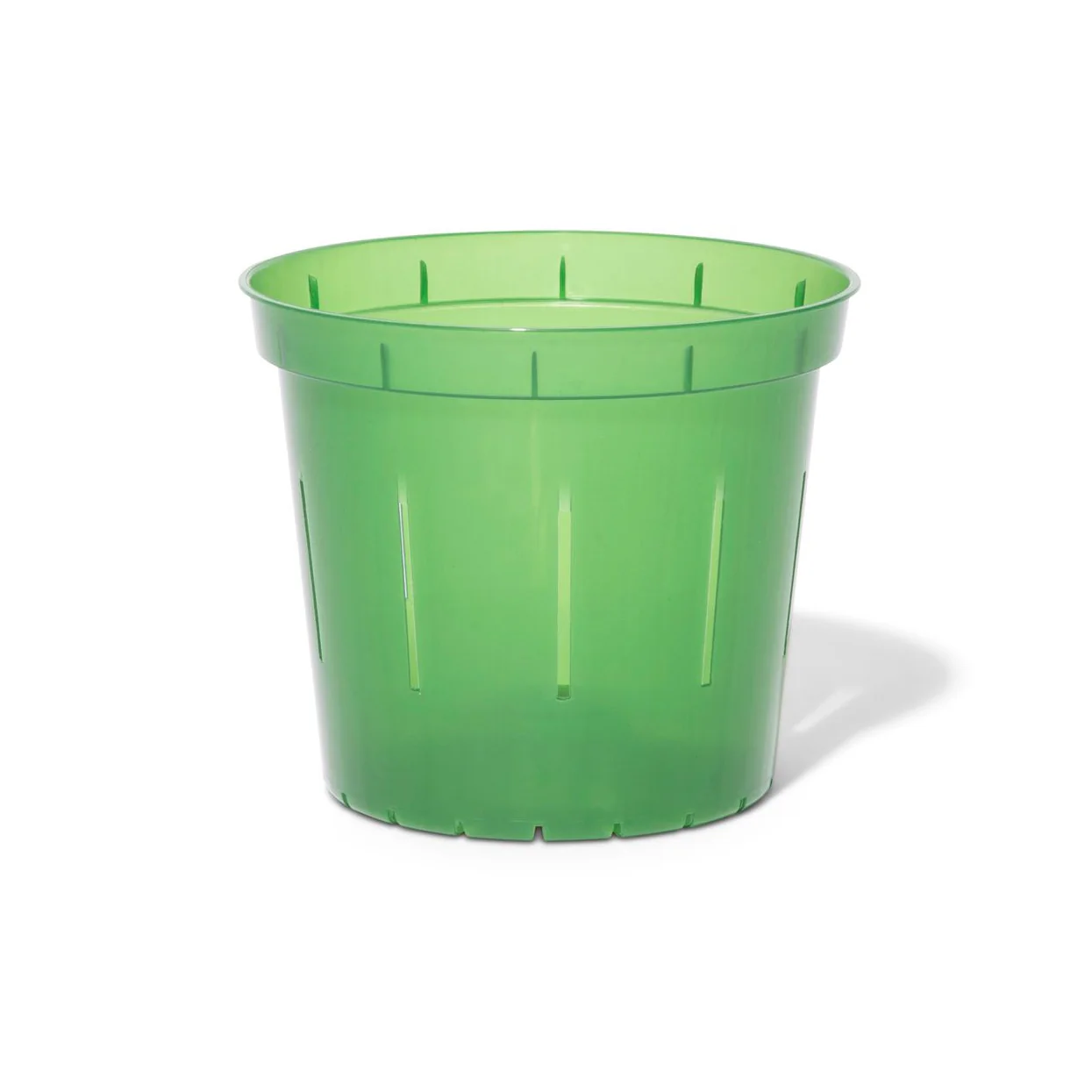 5″ Green Emerald Slotted Orchid Pot