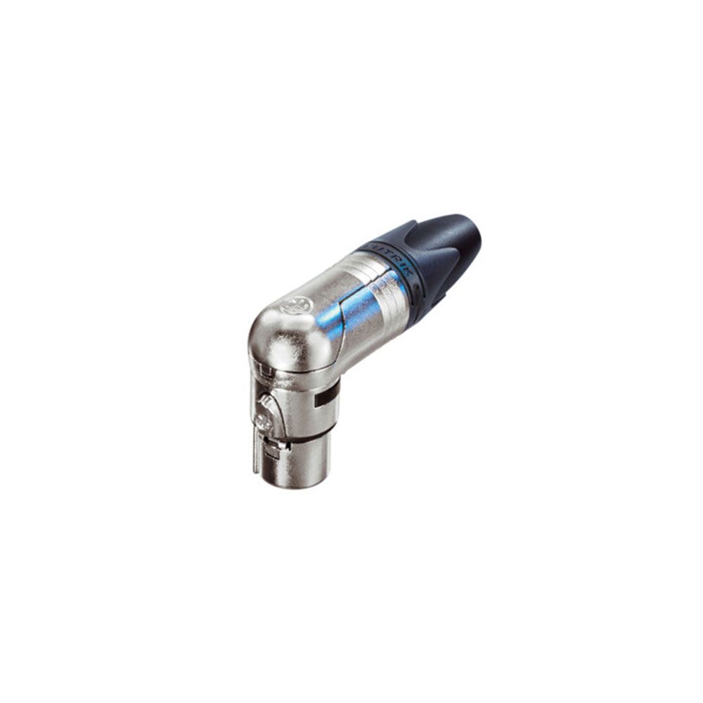 Neutrik NC3FRX 3-Pole Right- Angle Cable Connector w/ Nickel Housing - Image 1