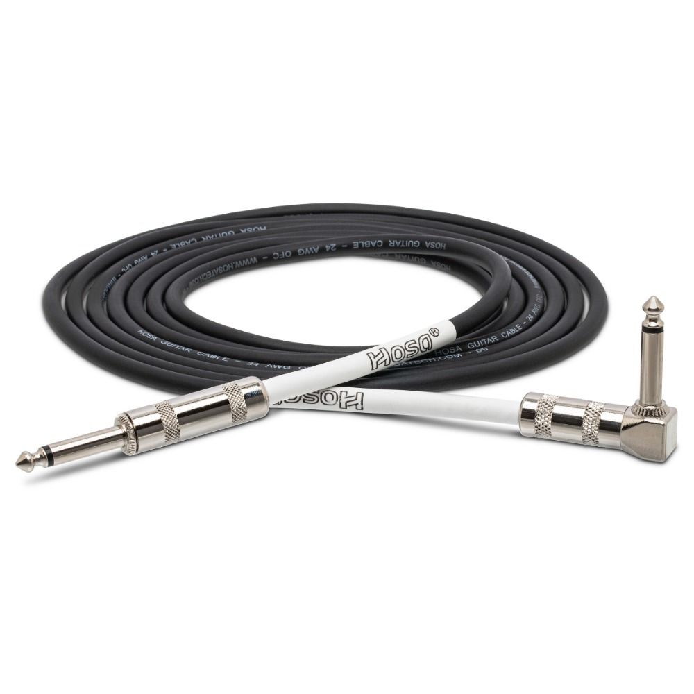 Hosa GTR225R Guitar Cable Straight to Right-Angle (25 ft) - Image 1