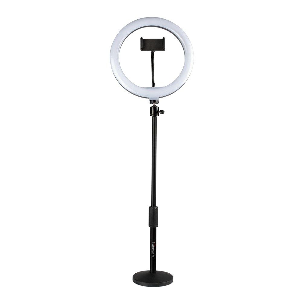 Gator Ring Light Round Base Desktop Stand w/ Phone Clamp - Image 1