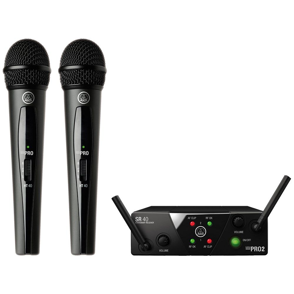 AKG WMS40 Dual Handheld Wireless Mic System Band US25B/D (537.900/540.400MHz) - Image 1