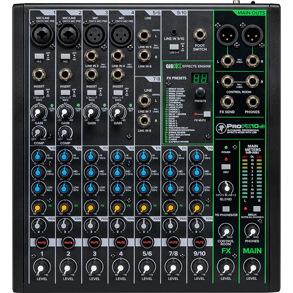 Mackie PROFX10V3 10 CHANNEL ANALOG MIXER WITH EFFECTS AND USB - Image 1