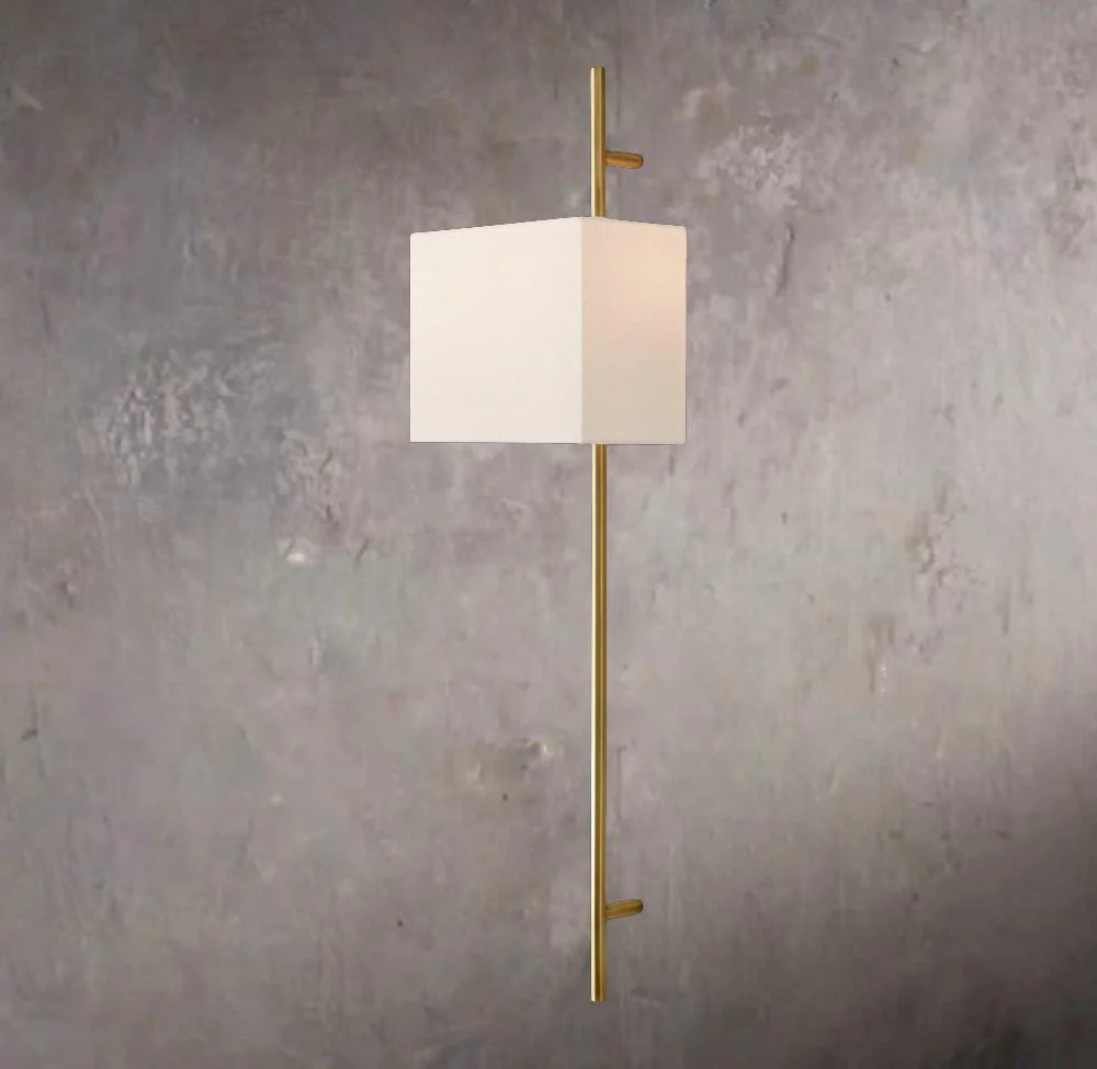 Vela Eight-Sided Bar Wall Sconce – Rectangular Shade