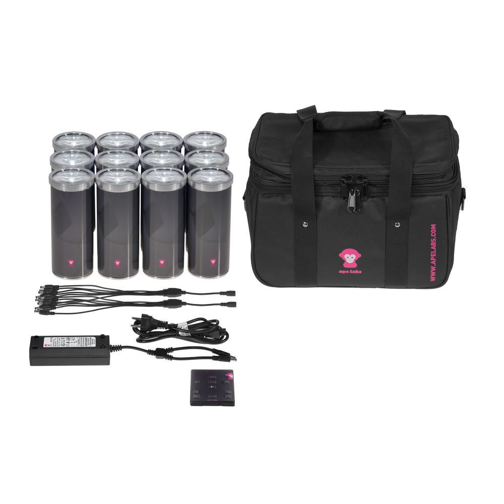Ape Labs Lightcan V2 Tour Pack w/ 12x Lightcans Lights (Grey) inc Soft Bag - Image 1