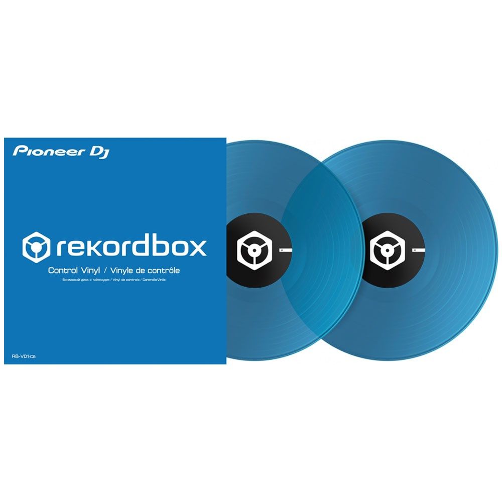 Pioneer RBVD1 Rekordbox DVS Control Vinyl - Clear Blue (Pair) - Image 1