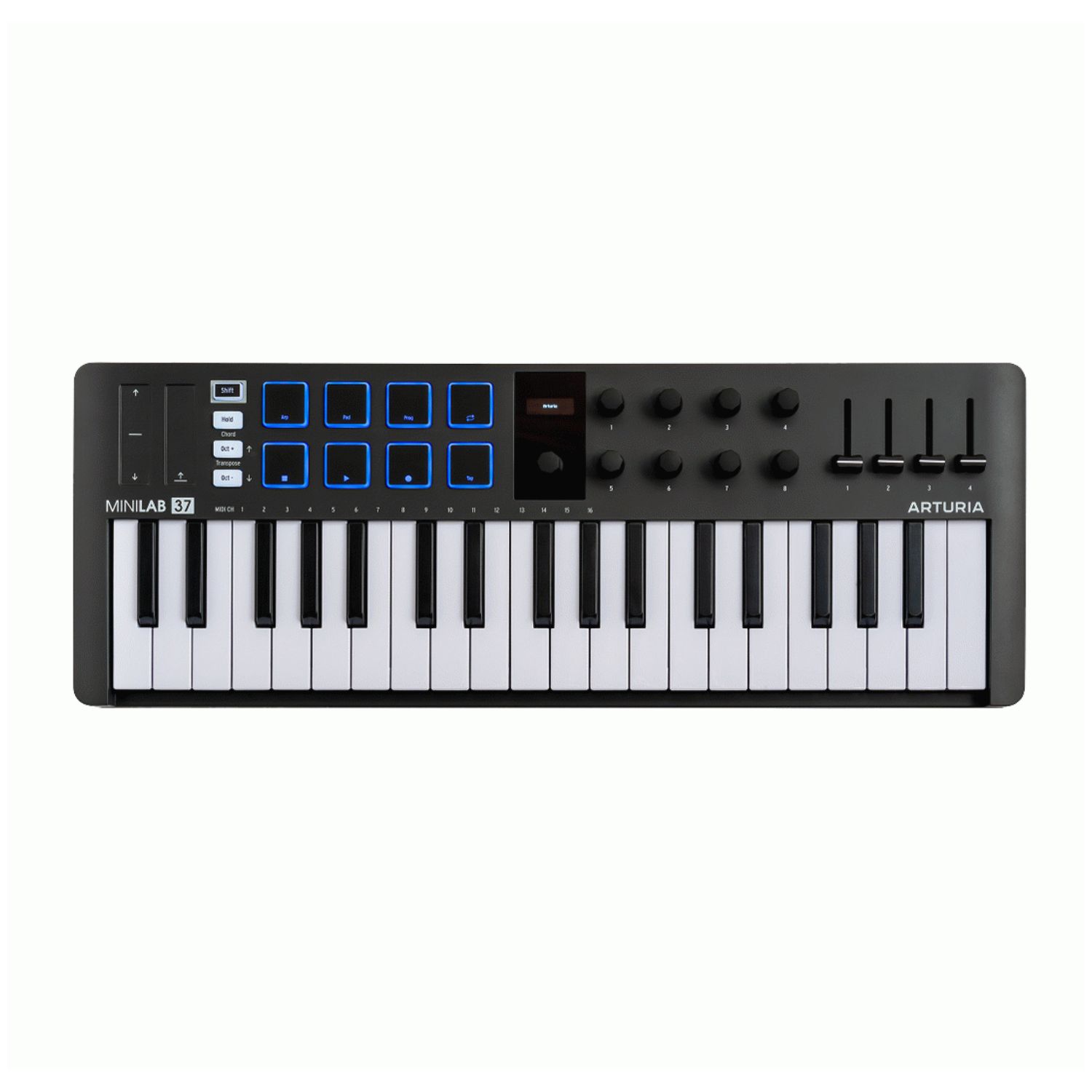 Arturia MiniLab 37 Universal MIDI Controller w/ 37-Note Keyboard (Black) - Image 1