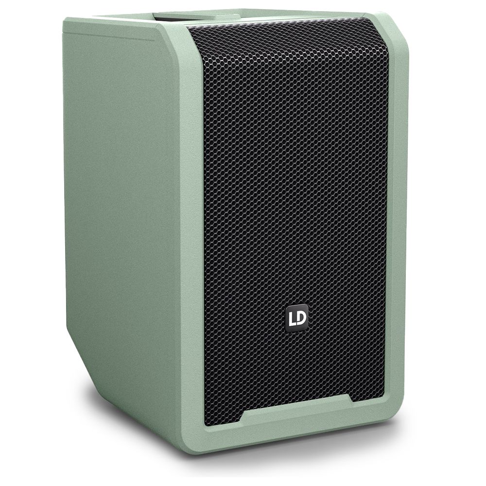 LD Systems ANNY8 Portable Battery-Powerered Loudspeaker w/ Mixer & Bluetooth (Green) - Image 1