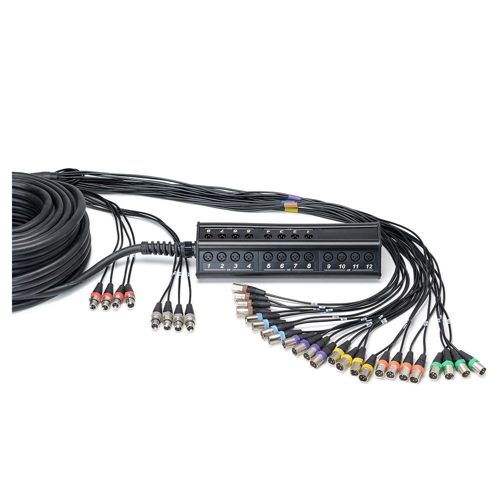 Cordial Multicore 24 x Input / 8 x Output (30m) - Pigtail REAN XLR Male - Image 1