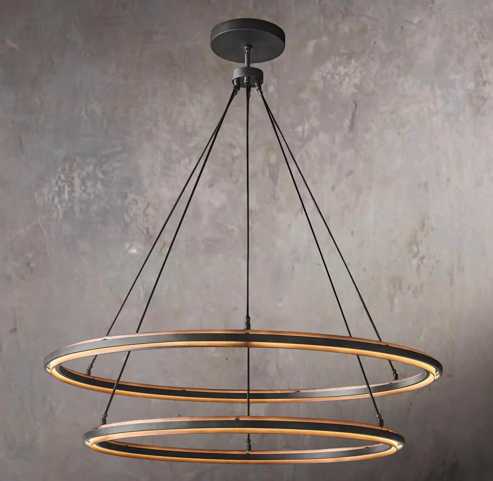 Peralta Dual-Layer Circular Chandelier 60" - Image 1