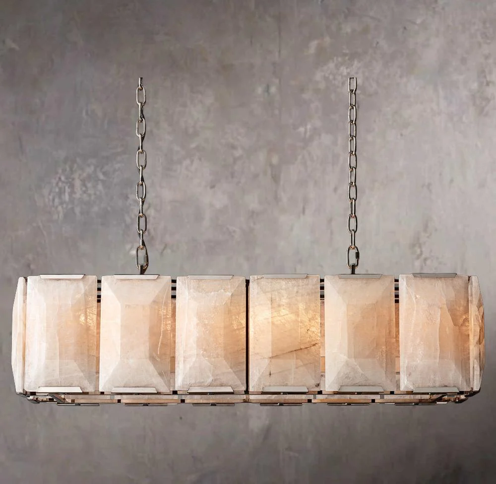 Harlowe Crystal Rectangular Chandelier 42" - Image 2
