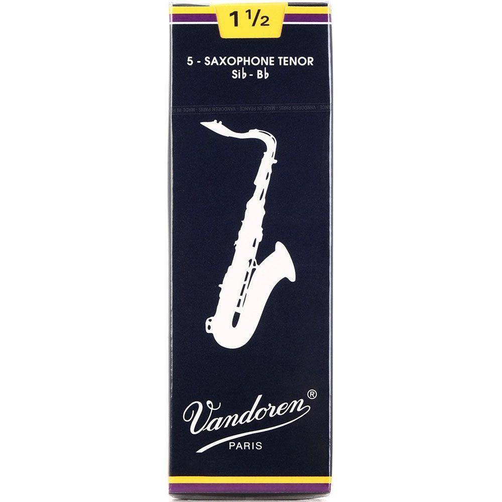 Vandoren Traditional Tenor Sax Reeds Strength 1.5 5 Pack - Image 1