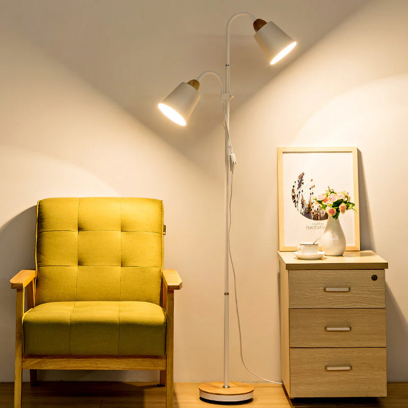 Double Head Floor Lamp Adjustable Lighting for Living Room, Bedroom & Bedside - Image 2