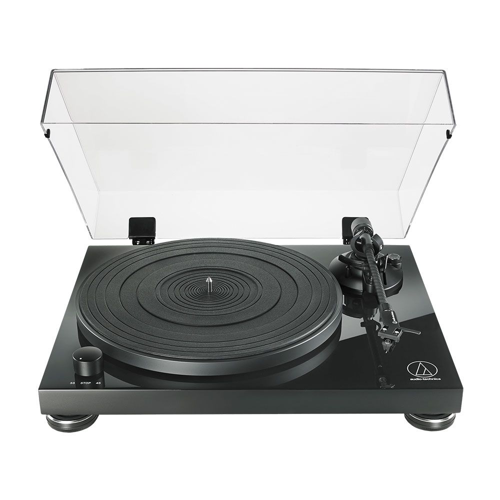 Audio Technica LPW50PB Fully Manual Belt-Drive Turntable w/ VM95E Cartridge (Black) - Image 1