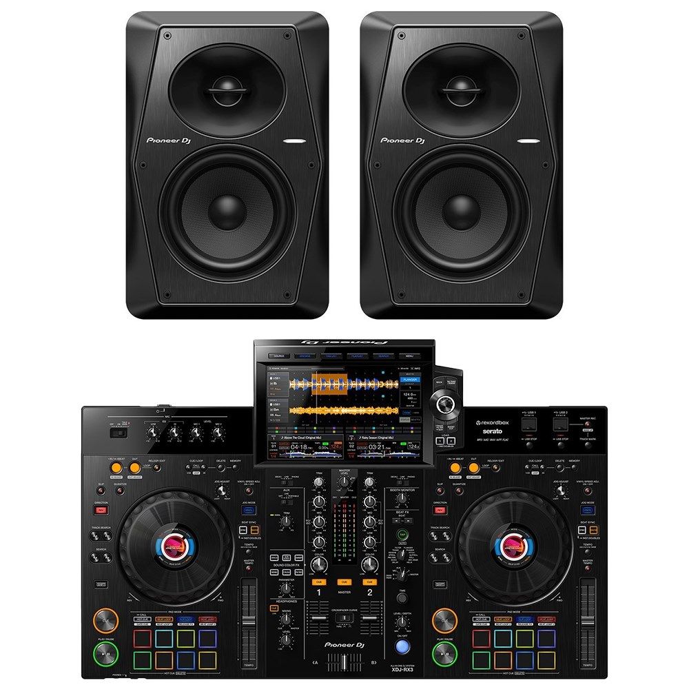 Pioneer XDJRX3 All-in-One DJ System Pack w/ VM50 Monitors (Black) - Image 1