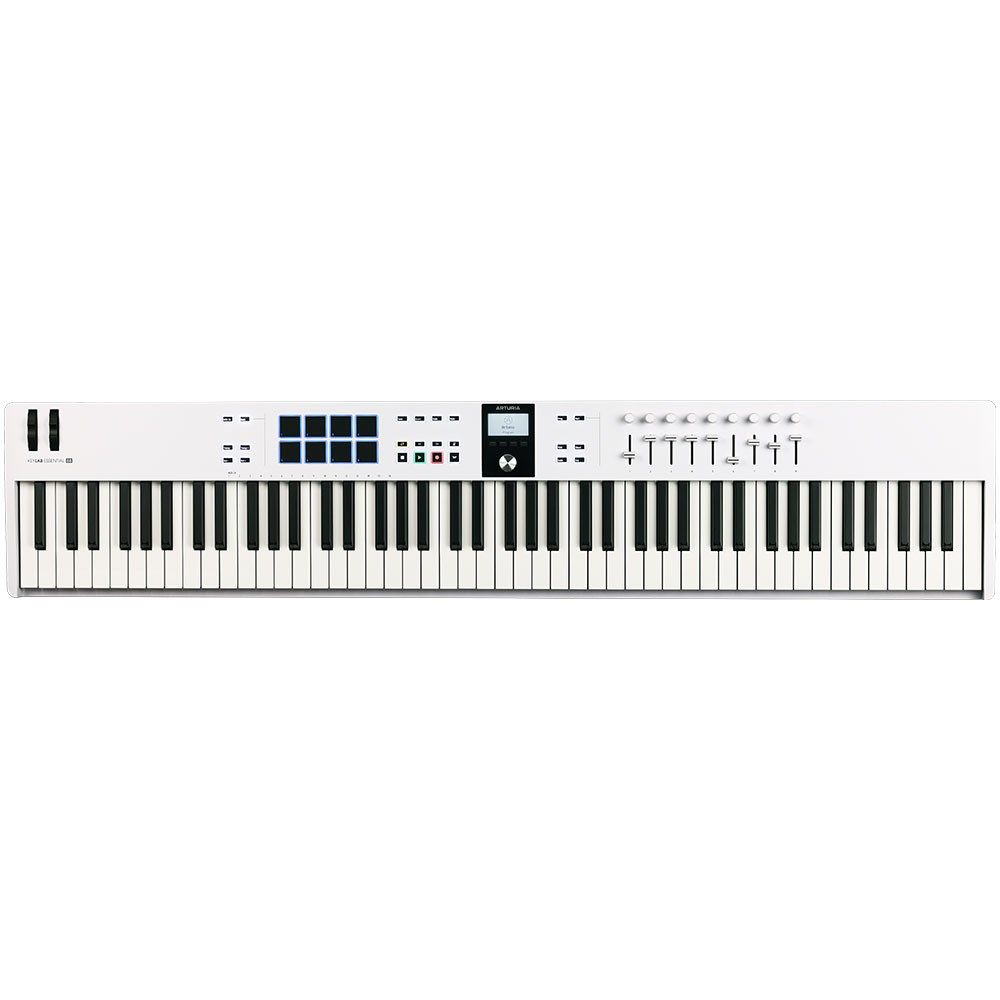 Arturia KeyLab Essential 88 MK3 Universal MIDI Controller Keyboard (White) - Image 1