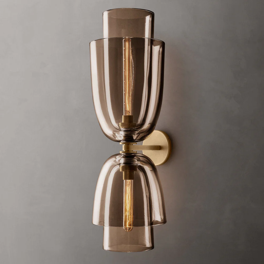 Bloms Amber Glass Cloche Grand Wall Sconce - Image 3
